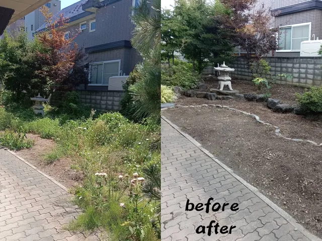 リピート多数★どんなお庭も手作業でキレイに★草むしり(手作業)ならお任せ下さい！サービスの画像