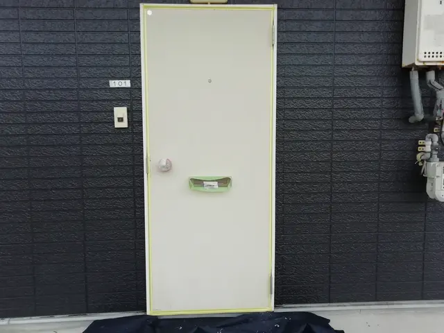 玄関アルミドア塗装サービスの画像