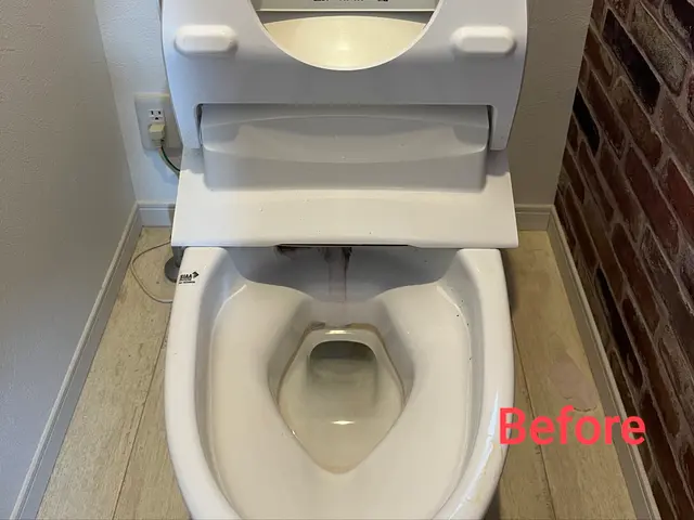 便器内部や縁の裏側など、普段お掃除が行き届かないところまでキレイにいたします☆サービスの画像