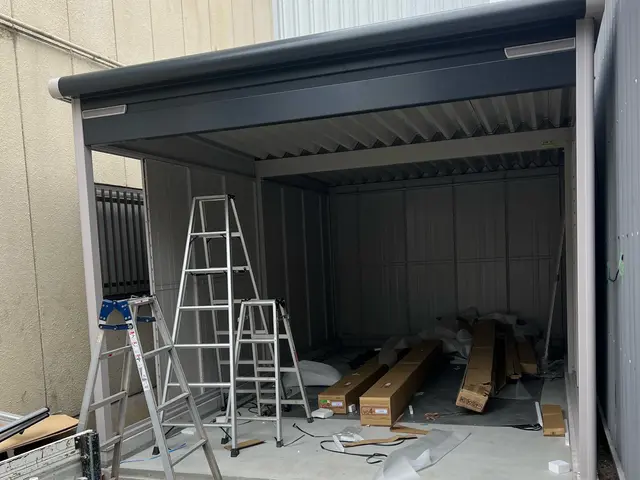 年末年始も営業します！物置ガレージハウス　プレハブも組立します！基礎工事も可能！サービスの画像