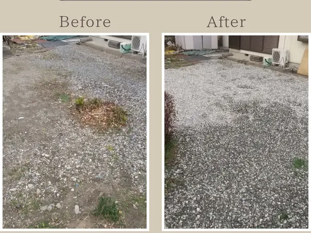 砂利敷きます。サービスの画像