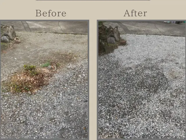 砂利敷きます。サービスの画像