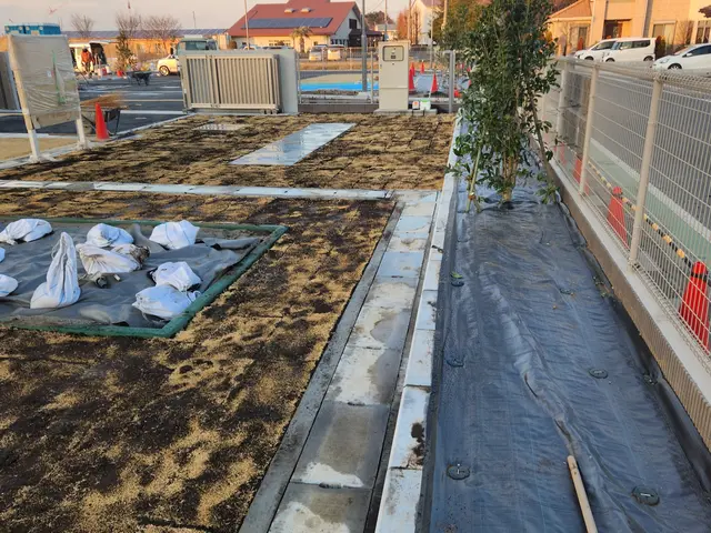 ☆シートを張る事によって除草いらず☆またシートの上に砂利をひいてオシャレにサービスの画像