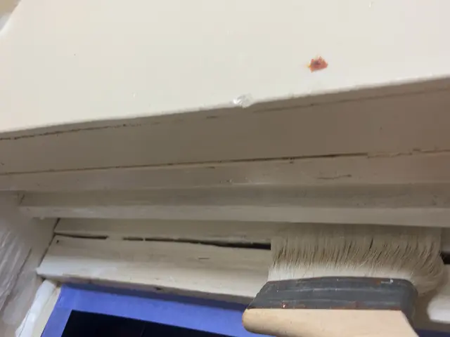 戸建て　浴室の窓枠下部の補修施工サービスの画像