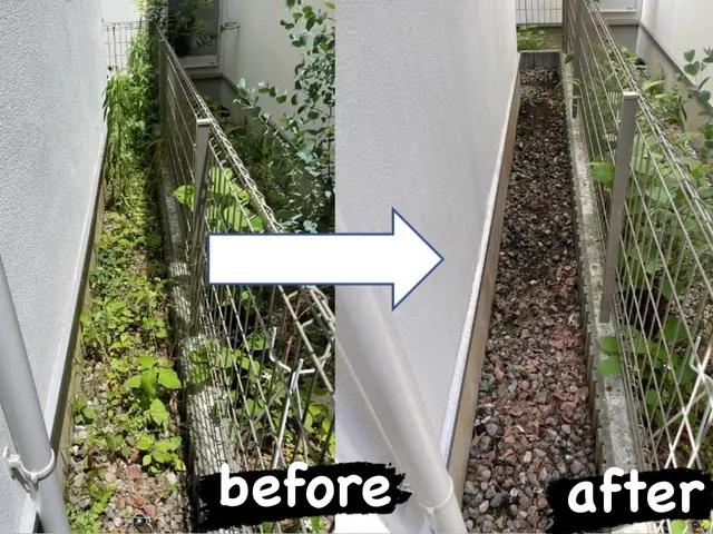 【神奈川限定】草むしり・除草シート・石敷き専門店！追加料金なし！現地調査も対応可サービスの画像