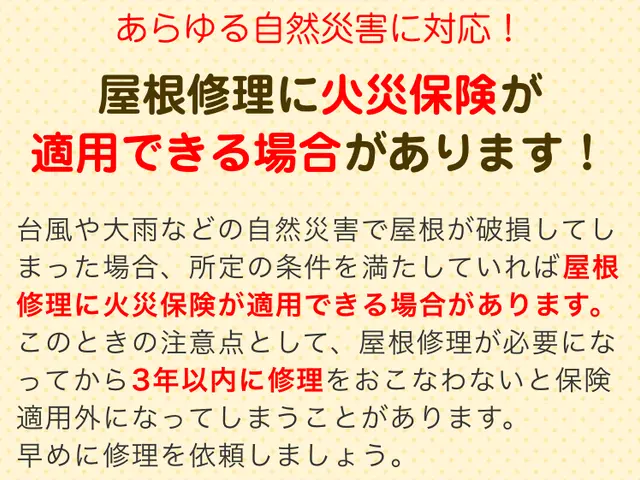 損害保険加入】雨漏り修理～葺き替えまで！　【台風、強風で破損、火災保険適用！】サービスの画像