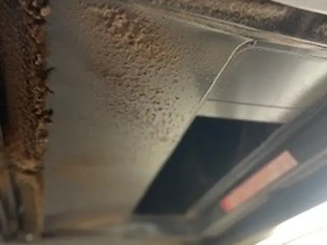 なかなか取れないレンジフードの油よごれの除去はプロにお任せ下さい。サービスの画像