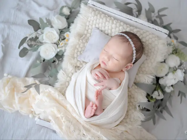 ニューボーンフォト、育児相談しながら丁寧に撮影♪