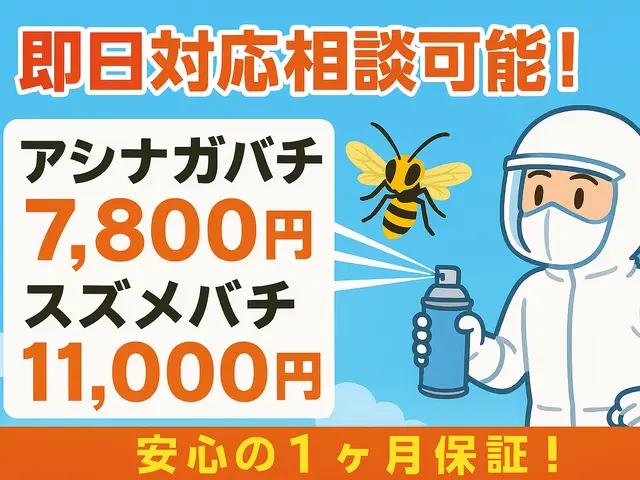 スピード返信スピード対応☆アシナガバチは7800円〜サービスの画像