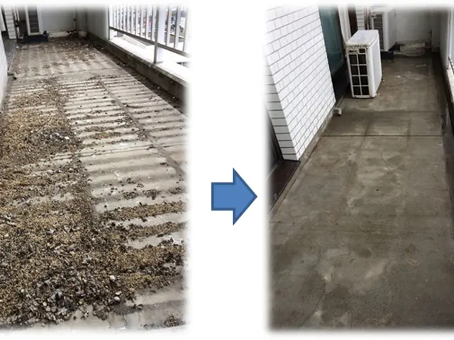 汚れやすい面倒なベランダのお掃除ならお任せください！サービスの画像