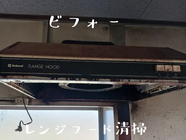 レンジフードや換気扇はお掃除の中でも一番面倒・・キレイに清掃いたします！サービスの画像