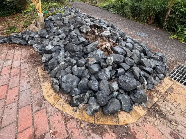 ロックガーデン用の石、家周り砂利、ホームセンターで買うより格安で施工まで致しますサービスの画像