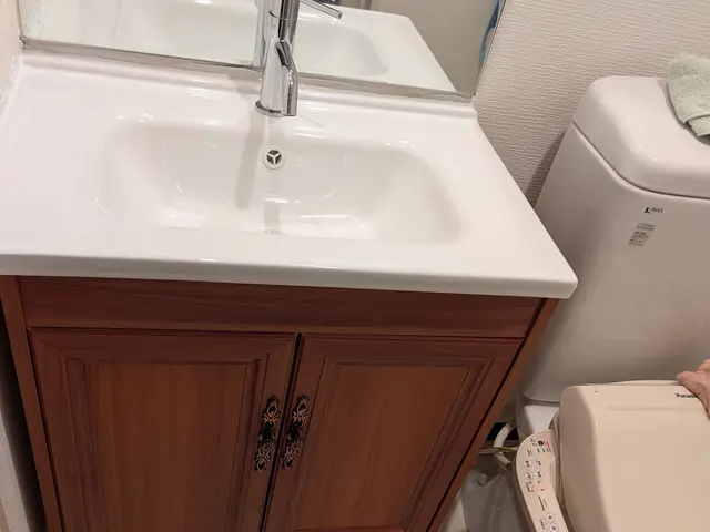 洗面台交換のみお取替え致します。サービスの画像