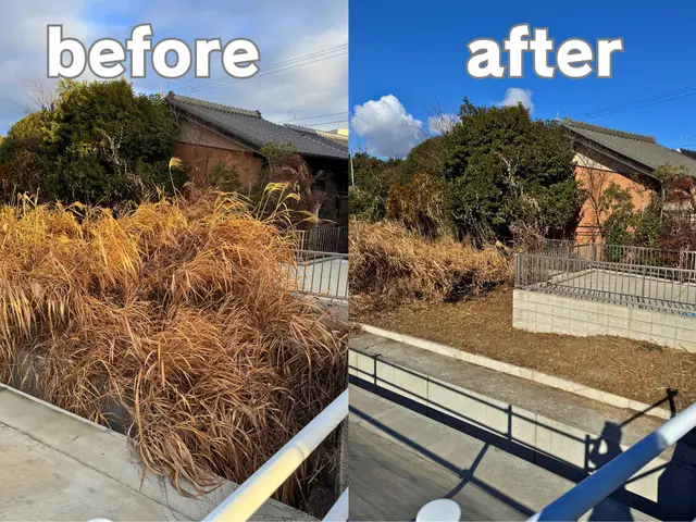 3度刈りで徹底的にキレイに！バッテリ機で静かな作業！面積に応じて割引あります！サービスの画像