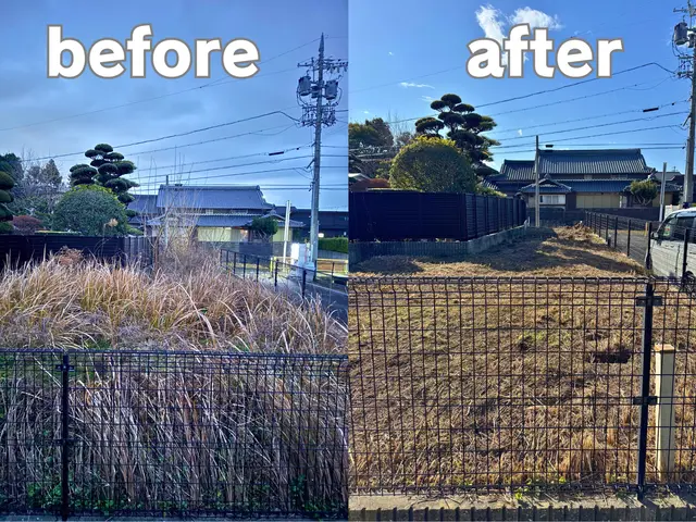 3度刈りで徹底的にキレイに！バッテリ機で静かな作業！面積に応じて割引あります！サービスの画像