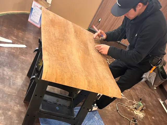 キッチン格上げリノベーション　化粧シート貼り付けサービスの画像