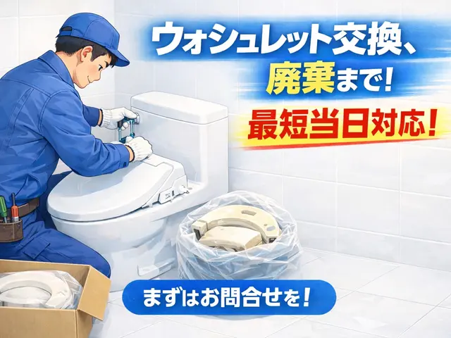 経験豊富な職人がお伺いいたします！交換、廃棄全て込み価格！サービスの画像