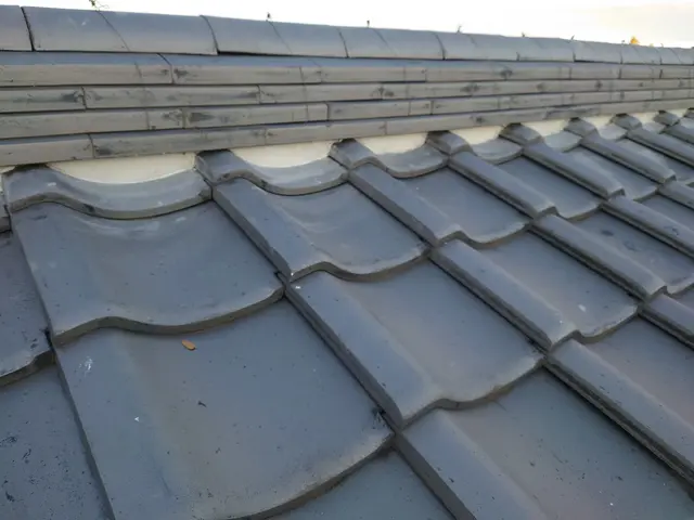 【日本瓦漆喰工事】日本瓦の漆喰詰め直しサービスの画像