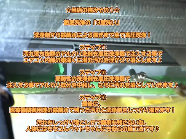 【施工風景動画掲載】複数台割引有り☆専門店の徹底洗浄『３度洗い』サービスの画像