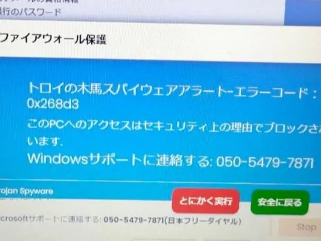PCウイルスの確認、ハッキングされていないかどうかのチェック、個人情報漏れ確認等サービスの画像