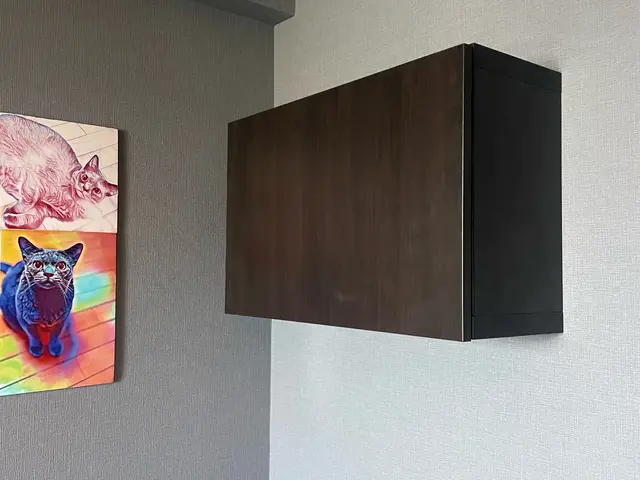 ウォールシェルフはレーザー水平器を使用して正確に設置いたしますサービスの画像