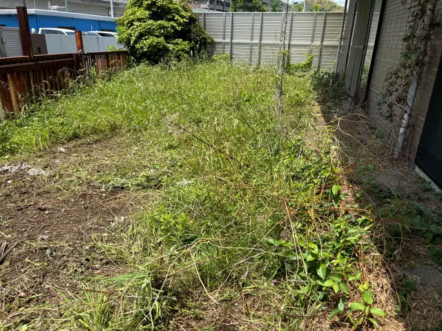 駐車場　お庭　お持ちの土地で、雑草や竹で　お困りの方、ご連絡お待ちしてますサービスの画像