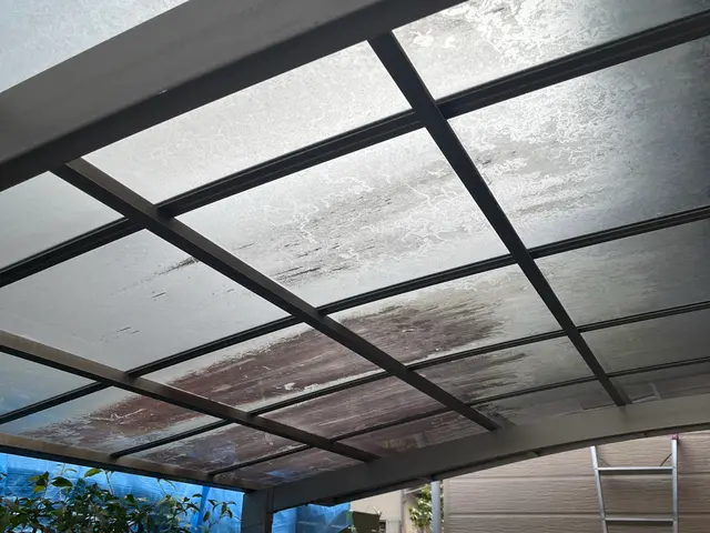 カーポート・コケや汚れを仕上がり重視で丁寧に作業します！サービスの画像