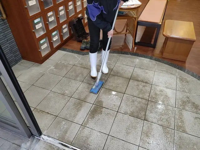 ご自宅・施設の玄関前クリーニングお任せください　高圧洗浄機　ポリッシャー機械作業サービスの画像