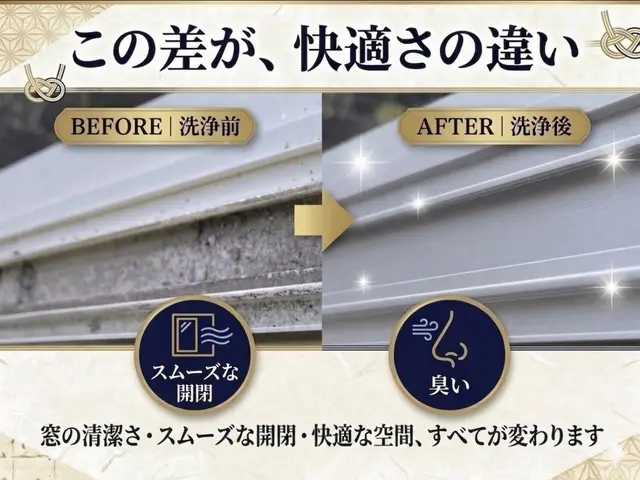 窓・サッシクリーニング（ガラス・レール清掃）サービスの画像