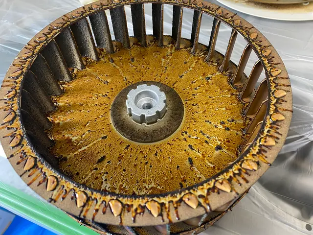 ギトギトの油汚れ!ファン内部までしっかり分解洗浄!サービスの画像