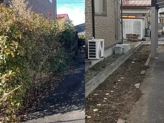 複数本お申し込みでお値引き有り！庭造り、支障木の伐採、何でもお任せください！サービスの画像