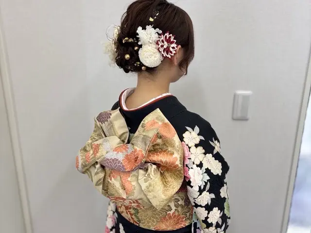 【簡単ヘアアレンジ込み】大切な一日を、心を込めて美しく、丁寧な着付け