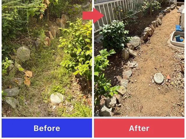 お庭やマンション周りの草抜きもキレイに！！知識と経験が豊富なのでお任せください。サービスの画像