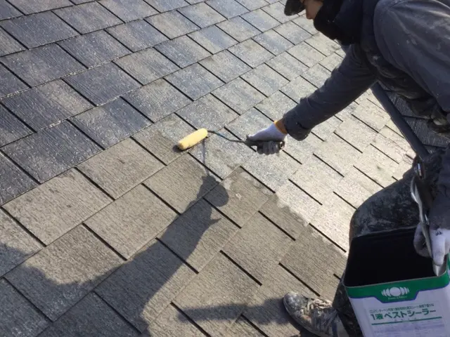 ★スレート屋根塗装★シリコン系塗料★１級塗装技能士の高品質を提供します♫サービスの画像