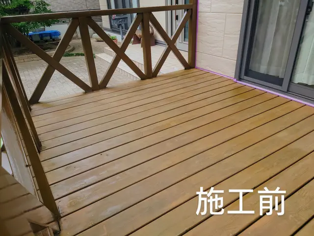 ※ウッドデッキ※玄関木部※テラス※各所木部塗装！サービスの画像