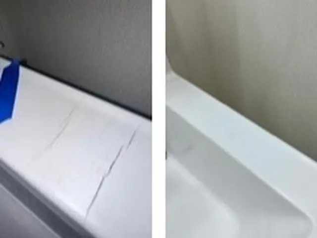 洗面ボウルのひび割れ補修サービスの画像