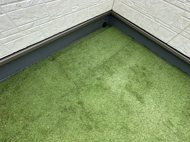 面倒な人工芝張りお任せ下さい！腕にはかなり自信があります！サービスの画像