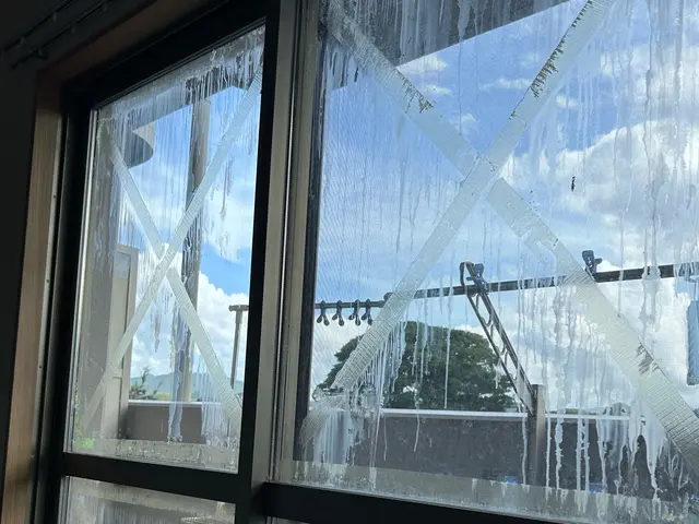 【秋割！】窓ガラス・サッシ・網戸のクリーニング◇頑固なテープ跡も落とします！！サービスの画像