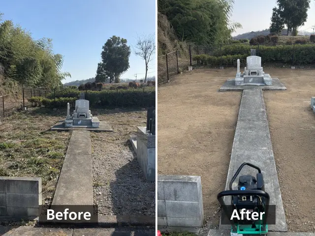 他を圧倒する、レベルの違う仕上がり。緑なんて残しません。防草シート、砂利敷き対応サービスの画像