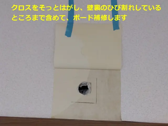 【内装専門職人です】「壁紙」だけではなく「壁穴」まで ちゃんと修理します！サービスの画像