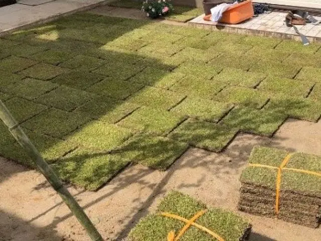 ●芝張り●女性スタッフ同行可能●代官山新築高級マンションの植栽作業の経験ありサービスの画像