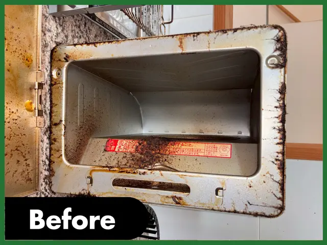 【出張費無し】専用洗剤でギトギト油をしっかり除去致します！機能性もUPします★サービスの画像