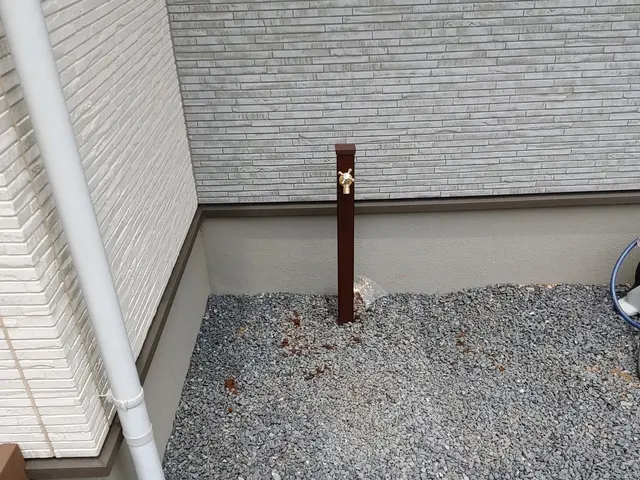 散水栓から立水栓に！立水栓後のアフター工事もお任せ下さい！サービスの画像