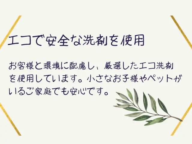 オープン価格！10年の実績3000件以上の信頼！駐車場代当社負担！エコ洗剤利用！サービスの画像