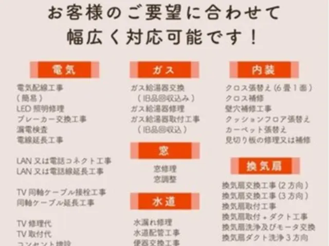 【大阪限定】【技術と心遣い】大手ホテル経験10年、万全の故障対応！サービスの画像