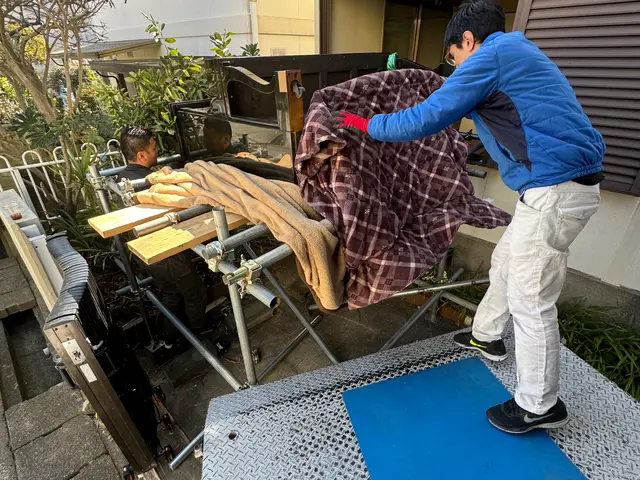 大型家電　大型家具　吊り作業サービスの画像