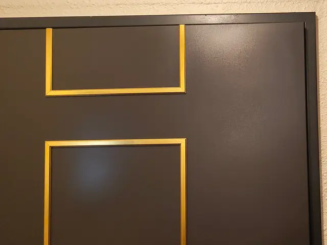 玄関ドア塗装　凹み等の補修〜再塗装まで施工可能です！サービスの画像