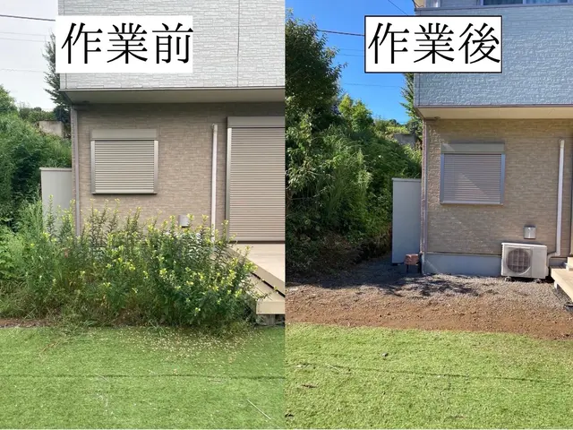 仕事の早さ◎クレカ対応OK◎丁寧で綺麗な仕上がり◎荒れたお庭でもお任せくださいサービスの画像
