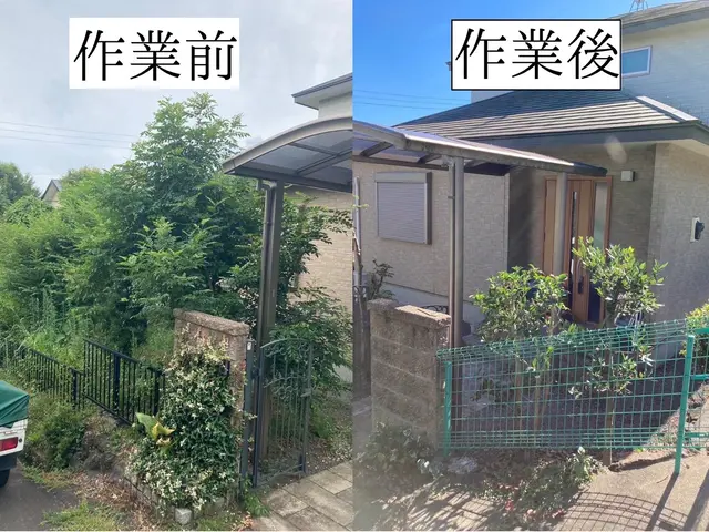 仕事の早さ◎クレカ対応OK◎丁寧で綺麗な仕上がり◎荒れたお庭でもお任せくださいサービスの画像