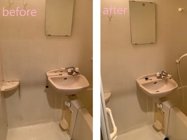 鏡や蛇口の水垢・扉や床のカビ・浴槽・換気扇・排水口など全体的にきれいにします！！サービスの画像